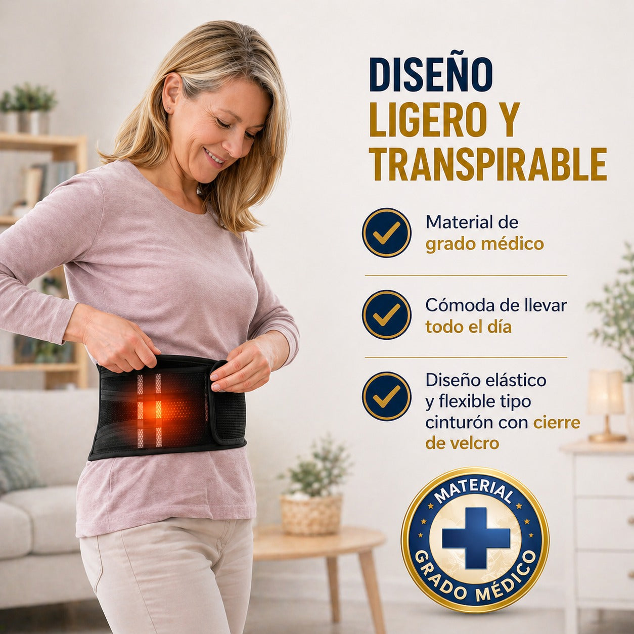 Faja Térmica TourmaFlex™ - Libera tu espalda del dolor con calor terapéutico y soporte firme